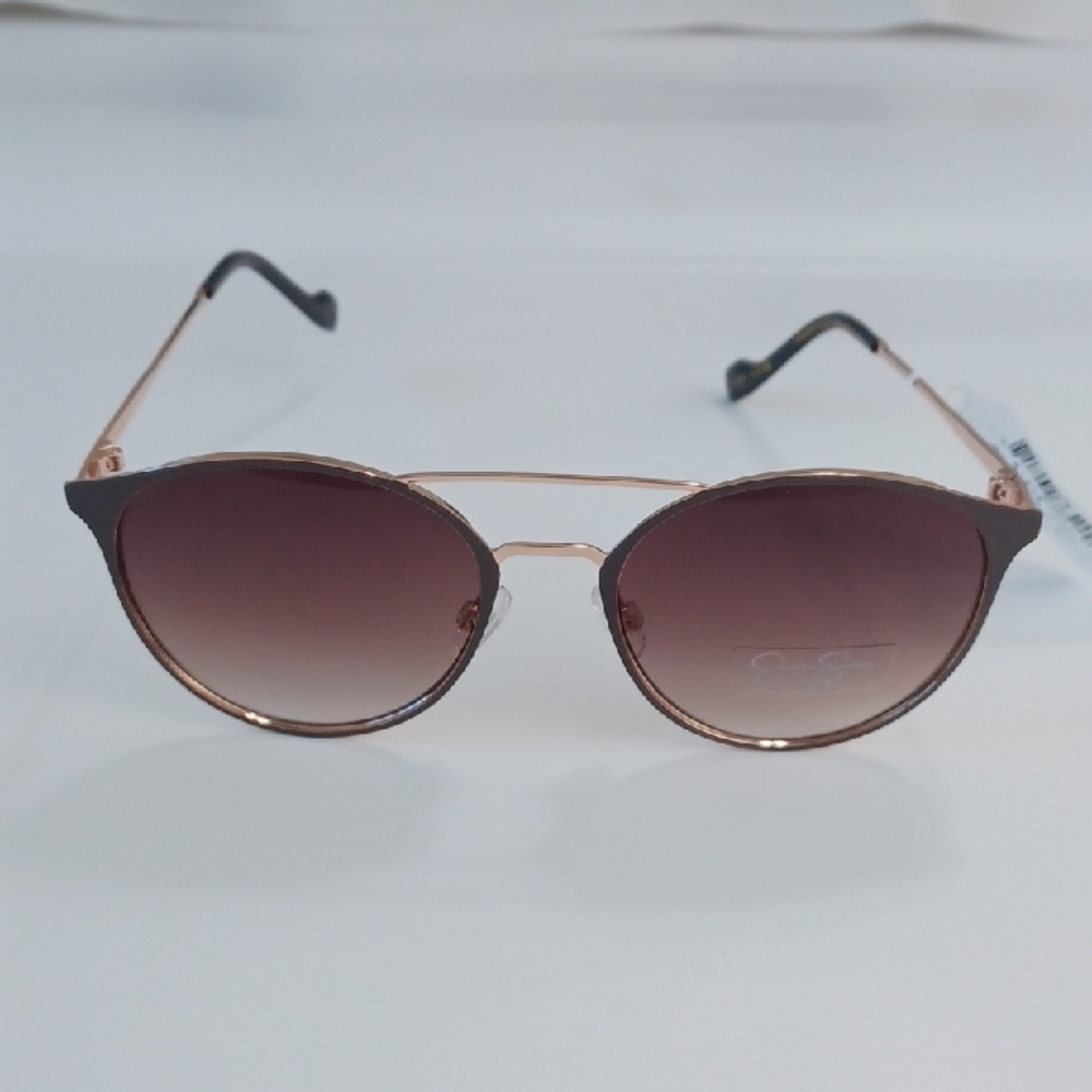 Jessica Simpson Gold Sunglasses with Brown Lenses